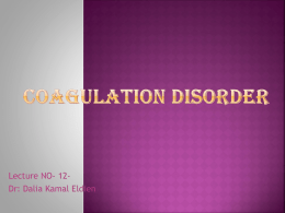 Coagulation disorder