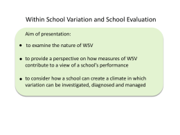 Within School Variation