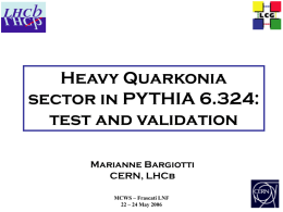 Heavy Quarkonia sector in PYTHIA 6.324