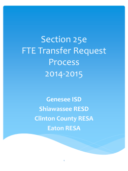 Section 25 - Genesee Intermediate School District