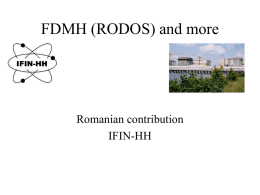 RODOS CUSTOMISATION - International Atomic Energy Agency