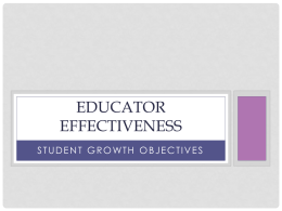 Educator Effectiveness: Student Growth