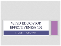 Educator Effectiveness: Student Growth