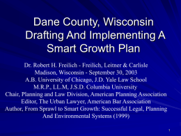 Dane County, Wisconsin Drafting And Implementing A Smart