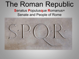 The Establishment of the Roman Republic PowerPoint
