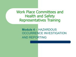 Work Place Committees and Health and Safety