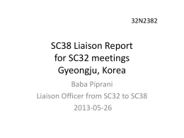 SC38 Liaison Report