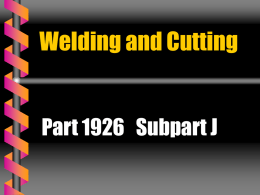 Welding and Cutting - Georgia Tech Occupational Safety