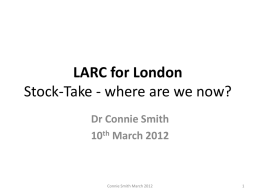 LARC in England and London SHA