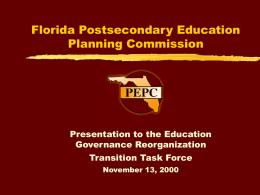 Florida Postsecondary Education Planning Commission