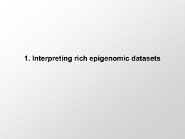 1. Interpreting rich epigenomic datasets