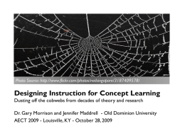 Designing Instruction for Concept Learning