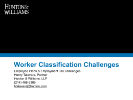 04 - 1110am - Worker Classification Challenges