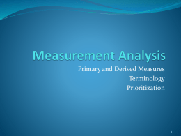 Measurement Analysis