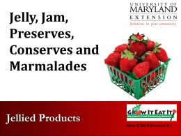Jams, Jellies and Preserves