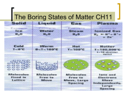 The States of Matter CH 9
