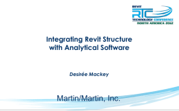 Integrating Revit Structure with Analytical Software