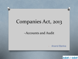 Companies Bill, 2012 – Directors & Auditors