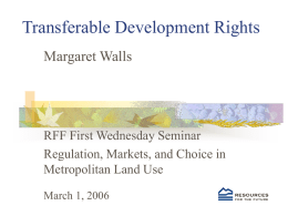 Transferable Development Rights and Suburban Land Use