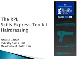 The RPL Skills Express Toolkit – Hairdressing