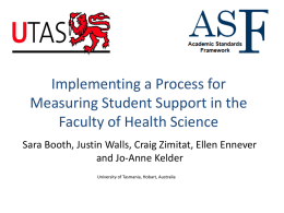 Implementing a Process for Measuring Student Support in