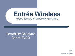 PowerPoint - Entree Wireless