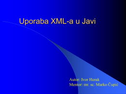 Uporaba XML