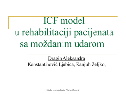 ICF model u rehabilitaciji pacijenata sa moždanim udarom