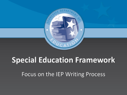 Special Education Framework