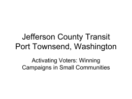 Jefferson County Transit - Center for Transportation