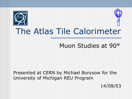 The Atlas Tile Calorimeter - Web Lecture Archive Project
