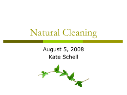 Natural Cleaning - Wadsworth Public Library