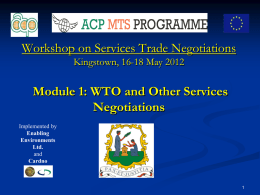 Component 3: Trade in Services