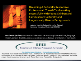 Becoming A Culturally Responsive School Psychologist: The