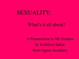SEXUALITY: What’s it all about?