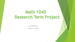 Math 1040 – Term Project