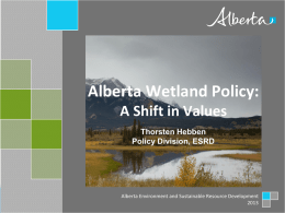 Wetland Policy - College of Alberta Professional Foresters