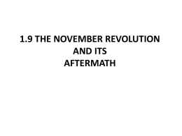1.9 THE NOVEMBER REVOLUTION AND ITS AFTERMATH (1 …