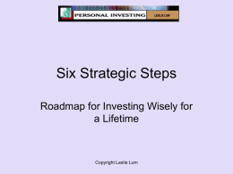 Six Strategic Steps