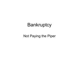 Bankruptcy - Yale School of Management
