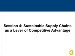 Session 4: Sustainable Supply Chains as a Lever of