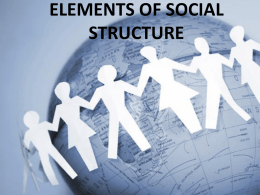 ELEMENTS OF SOCIAL STRUCTURE