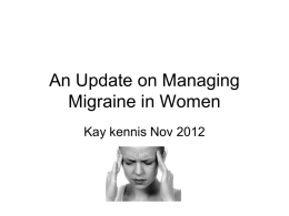 Migraine and Hormonal Problems in Women