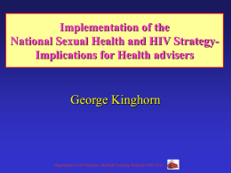 A National Sexual Health Strategy