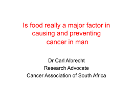Is food really a major factor in causing and preventing