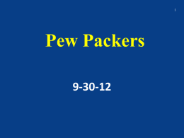 Pew Packers - Braggs Church of Christ