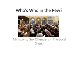 Who’s Who in the Pew?