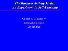 The Business Activity Model: An Experiment in Self