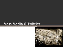 Mass Media & Politics - Verona Public Schools