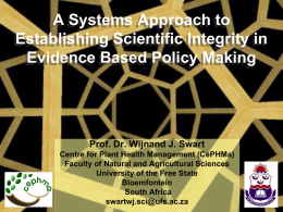 A Systems Approach to Establishing Scientific Integrity in